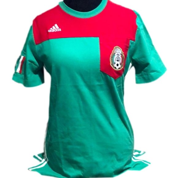 adidas Other - Adidas Men’s Mexican Soccer Association Shirt - Medium - Green w/ Red & White